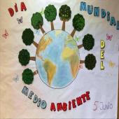 Cartel realizado por los alumnos del centro para conmemorar el Día Mundial del Medio Ambiente